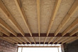 construction of the wooden frame of a roof
