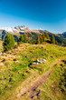 Hiking trail in swiss alps