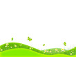 Green floral background