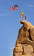 Photo: Climber on the summit. Climber on the summit.