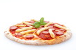 pizza wurstel patate fritte e salame piccante