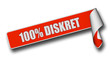 Band Sticker rot rore II 100% DISKRETION