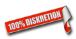 Band Sticker rot rore II 100% DISKRETION