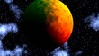 Planet in depths of space
