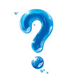 Vector: ABC series - Water Liquid Punctuation Marks - Question Mark ABC series - Water Liquid Punctuation Marks - Question Mark