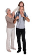 Grandparents with their grandson
