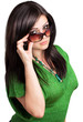 Young woman wearing sunglasses