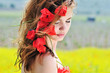 girl with poppies