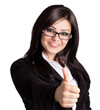 Happy businesswoman