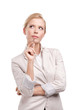 Foto: Business woman in a light beige suit Business woman in a light beige suit