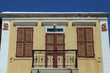 Altbau mit Balkon auf Symi, Griechenland Altbau mit Balkon auf Symi, Griechenland