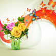 Colorful background with flowers Colorful background with flowers