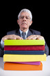 Senior teacher reading Books Senior teacher reading Books