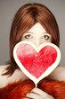 Beautiful girl with heart