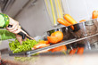 Preparing food at the kitchen