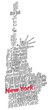 abstract statue of liberty