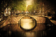 Amsterdam. Romantic bridge over canal. Amsterdam. Romantic bridge over canal.