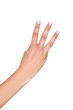 Holding up three fingers