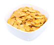 Heap of cornflakes isolated on white Heap of cornflakes isolated on white