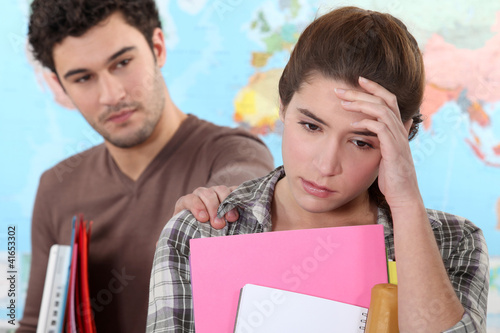 Photo: Student supporting another Student supporting another