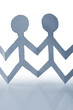 close up of paper people