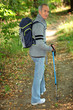 Man hiking through the woods