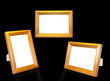 Decorative frame for a photo on a black background Decorative frame for a photo on a black background