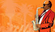 saxophone player in a street saxophone player in a street