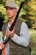 Hunter with rifle