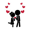 girl boy sticks - love concept