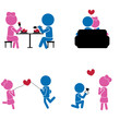 girl boy sticks - love concept