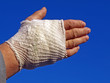 Bandaged hand