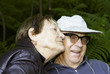 Happy senior couple in the park