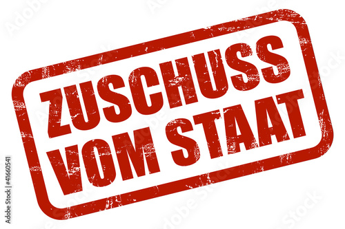 Illustration: Grunge Stempel rot ZUSCHUSS VOM STAAT Grunge Stempel rot ZUSCHUSS VOM STAAT