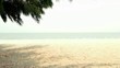 Tropical beach with abstract motion of pine leafs