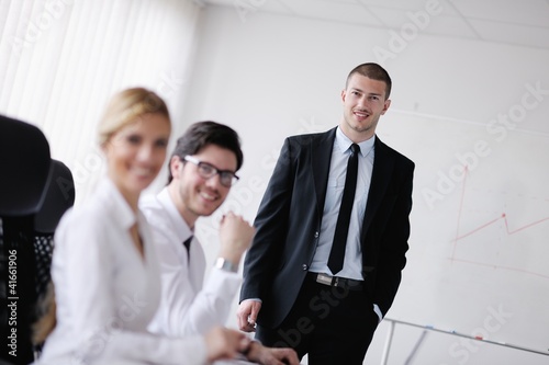 Photo: business people in a meeting at office business people in a meeting at office