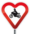 Schild Biker Herz