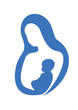 mother and baby vector symbol