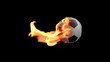 Soccer ball on fire, seamless loop Soccer ball on fire, seamless loop