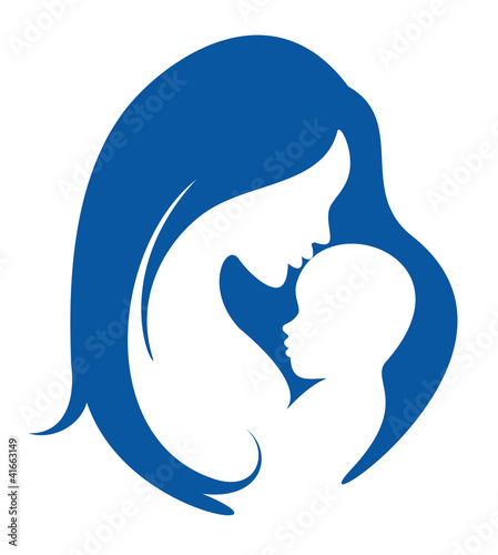 Vector: mother and baby vector symbol mother and baby vector symbol