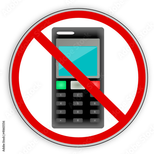 Vektor: Verbotsschild- Telefon-Handy Verbotsschild- Telefon-Handy