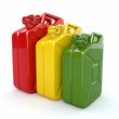 Three Jerrycan. Fuel can on white background Three Jerrycan. Fuel can on white background