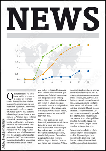 Vector: NEWS - Une de journal vectorisée NEWS - Une de journal vectorisée
