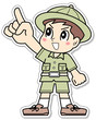 探検服を着た男の子