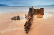 The Sunbeam ship wreck on the Rossbeigh beach, Ireland