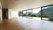 Foto: modern concrete house with hardwood floor, wide open space modern concrete house with hardwood floor, wide open space