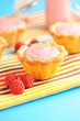 Cake with raspberry yogurt dessert Cake with raspberry yogurt dessert