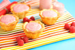 Cake with raspberry yogurt dessert Cake with raspberry yogurt dessert
