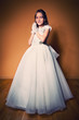 Portrait of a Cute Little Girl in her First Communion Day
