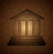 Woody house icon. Vector Woody house icon. Vector